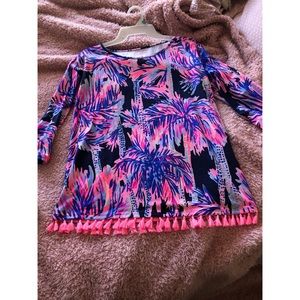 Lilly Pulitzer Mercer top in Palms Up